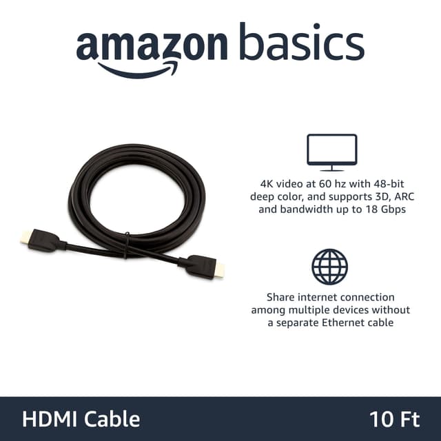 Amazon Basics High-Speed HDMI Cable (18 Gbps, 4K/60 Hz)